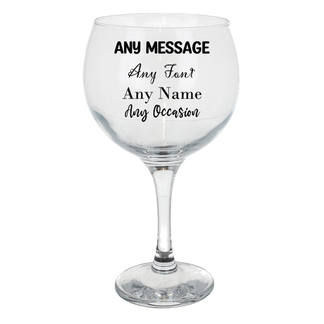 Create Your Own Personalised Engraved Gin Balloon Glass  - Always Looking Good -   