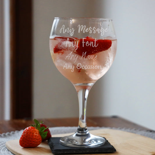 Create Your Own Personalised Engraved Gin Balloon Glass  - Always Looking Good -   