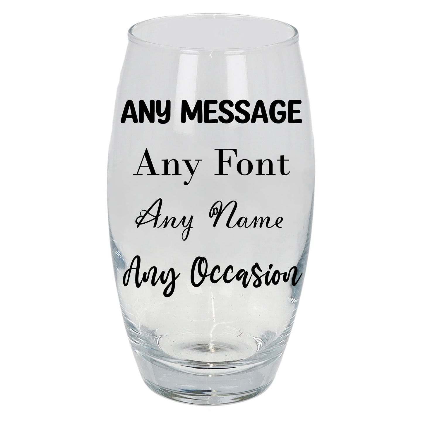 Create Your Own Personalised Engraved Tumbler Glass Large  - Always Looking Good -   