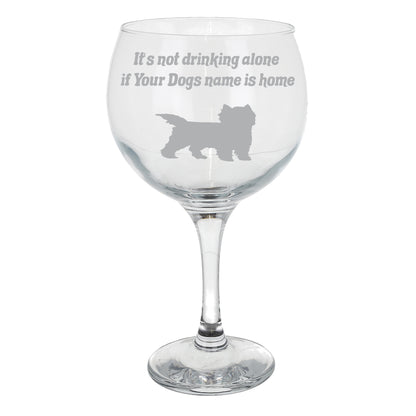 Personalised Dog Breed Engraved  Gin Glass Gift - Always Looking Good -   