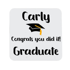 Personalised Graduation Gift Mug & Coaster "Congrats You Did It!" Uni Graduate  - Always Looking Good -   