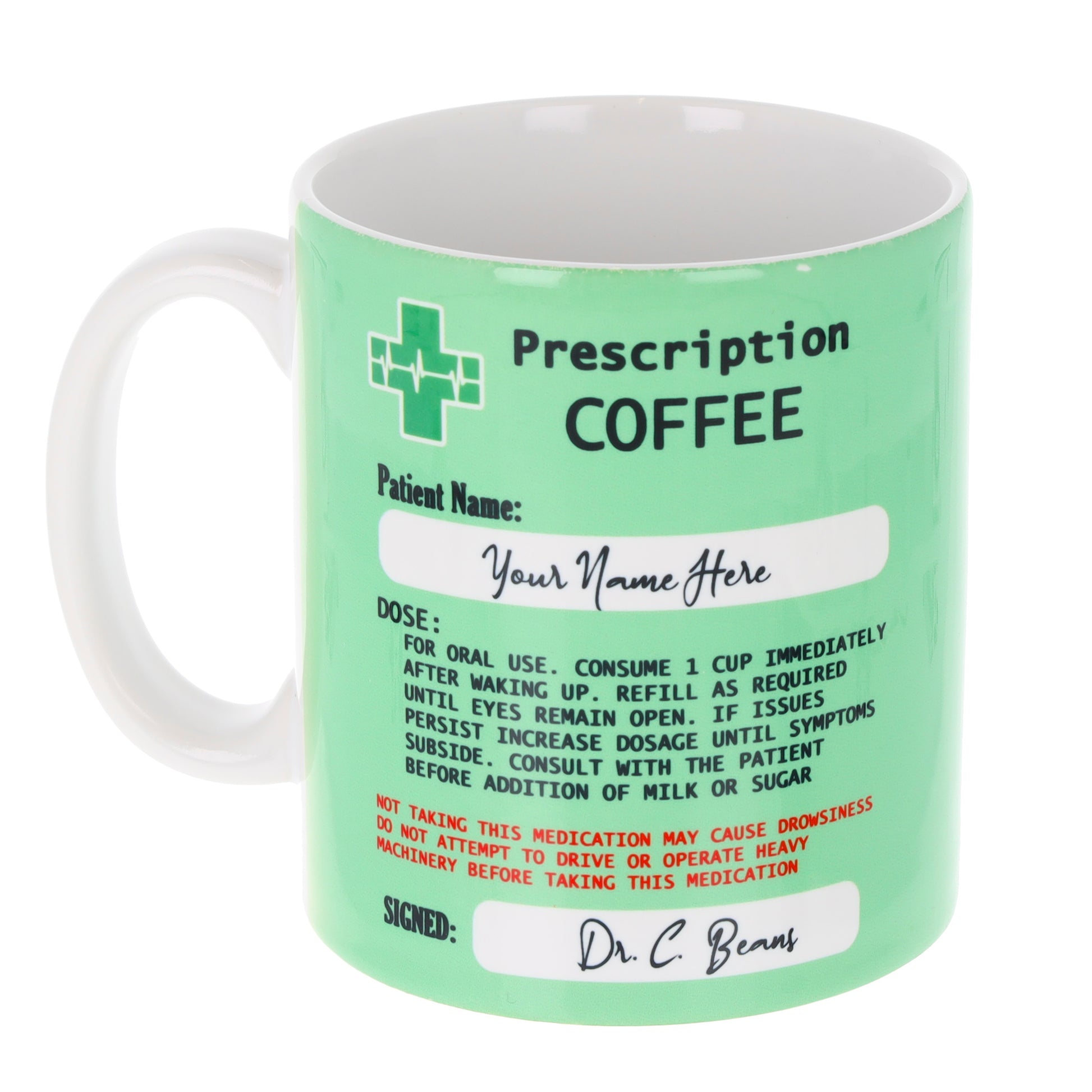 Personalised Prescription Coffee Mug and Coaster Filled Gift Set  - Always Looking Good -   