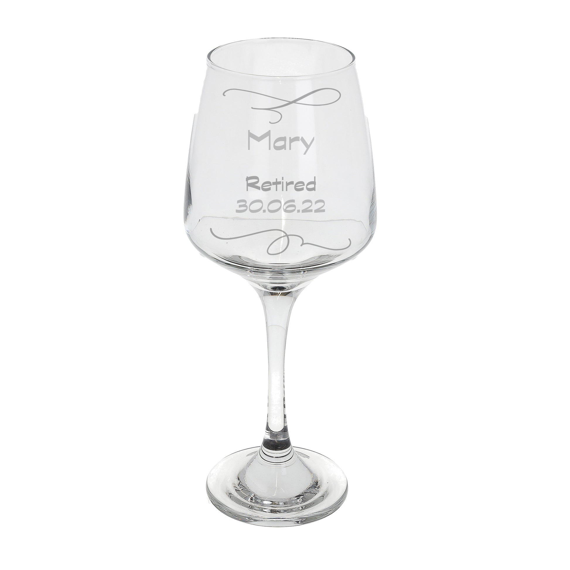 Personalised Engraved Wine Glass Retirement Gift  - Always Looking Good - Engraved Glass  