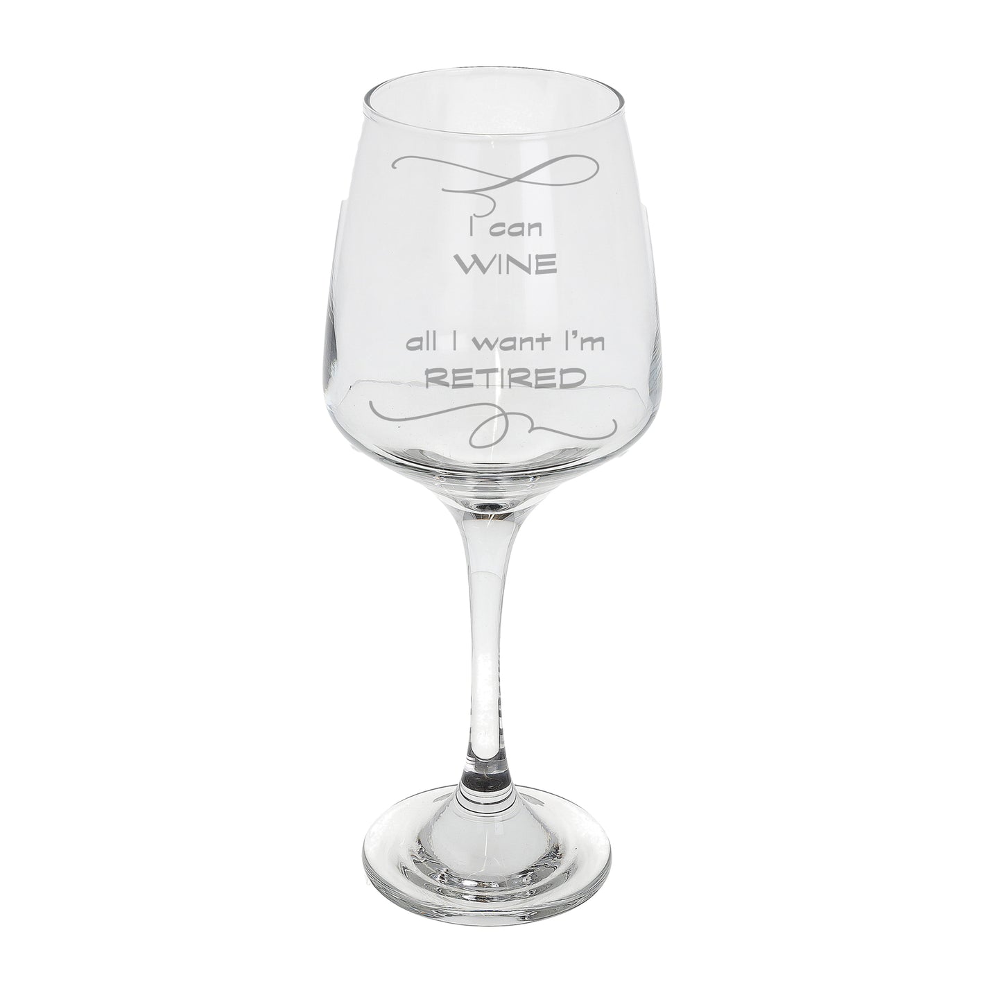 Personalised Engraved Wine Glass Retirement Gift  - Always Looking Good -   