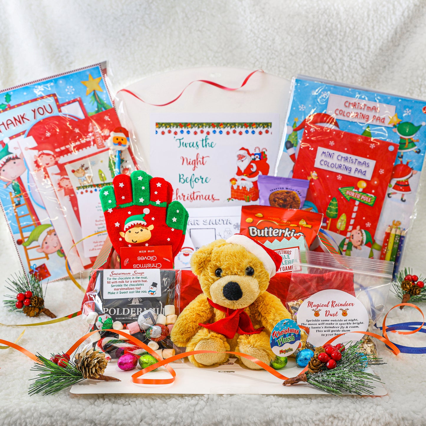 Personalised Christmas Eve Box Filled with Activities and Fun for Kids  - Always Looking Good - Christmas Eve Box With Christmas Teddy  