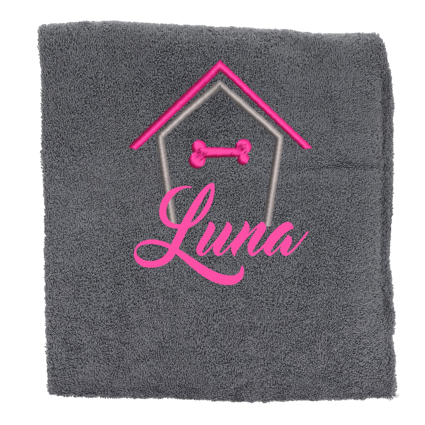 Personalised Dog Towel Pet's Name Embroidered  - Always Looking Good -   