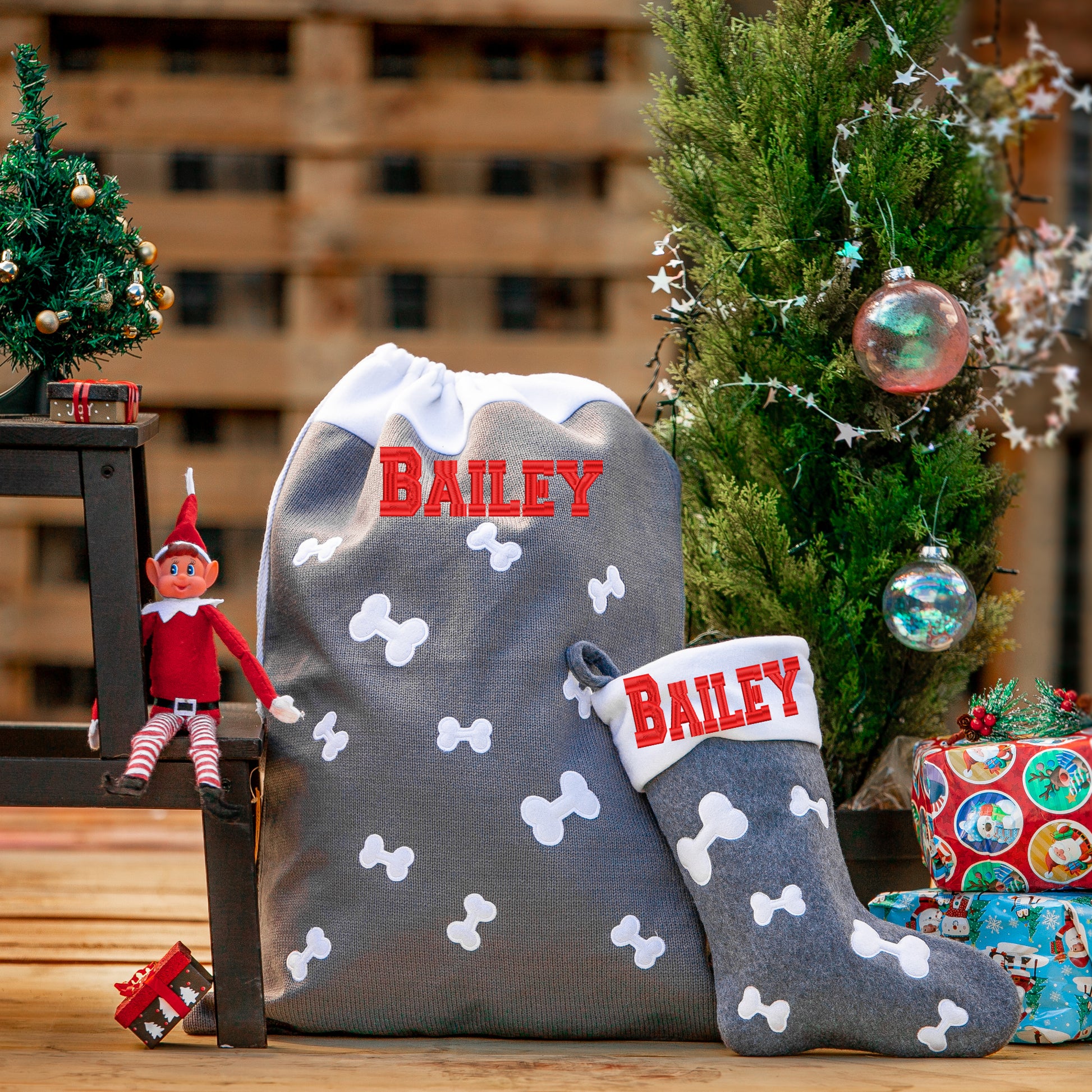 Personalised Pets Christmas Santa Sack & Stocking for Dogs  - Always Looking Good -   