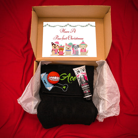 Personalised Embroidered Dog Towel Hamper | New Puppy Gift | Dog Birthday Hamper  - Always Looking Good -   