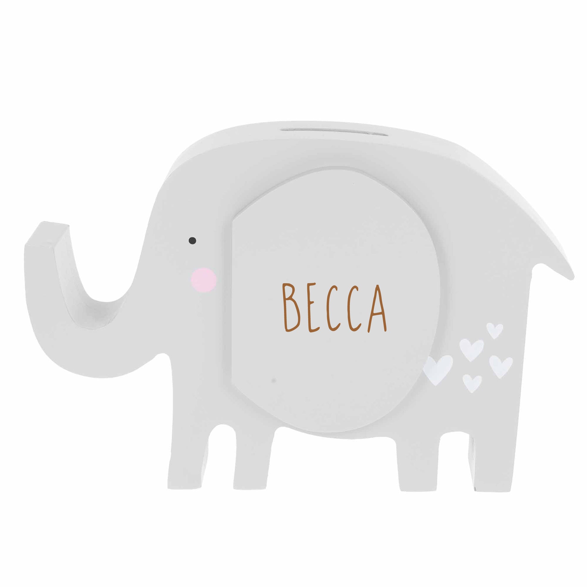 Personalised Engraved Kids Elephant Money Box with Name  - Always Looking Good -   