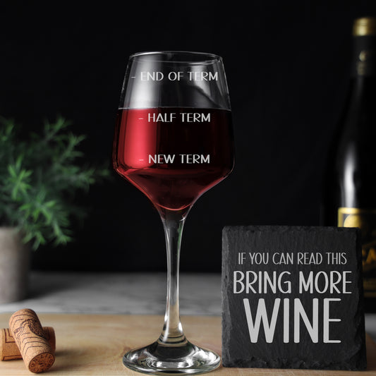 Engraved Wine Glass Gift for Teachers | Teacher Gift End of Term Wine Glass and/or Coaster Set  - Always Looking Good -   