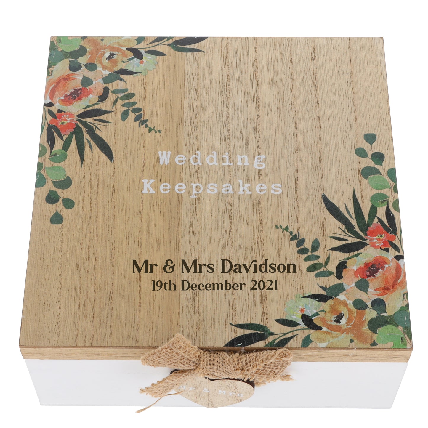 Personalised Engraved Wooden Wedding Memory Box  - Always Looking Good -   