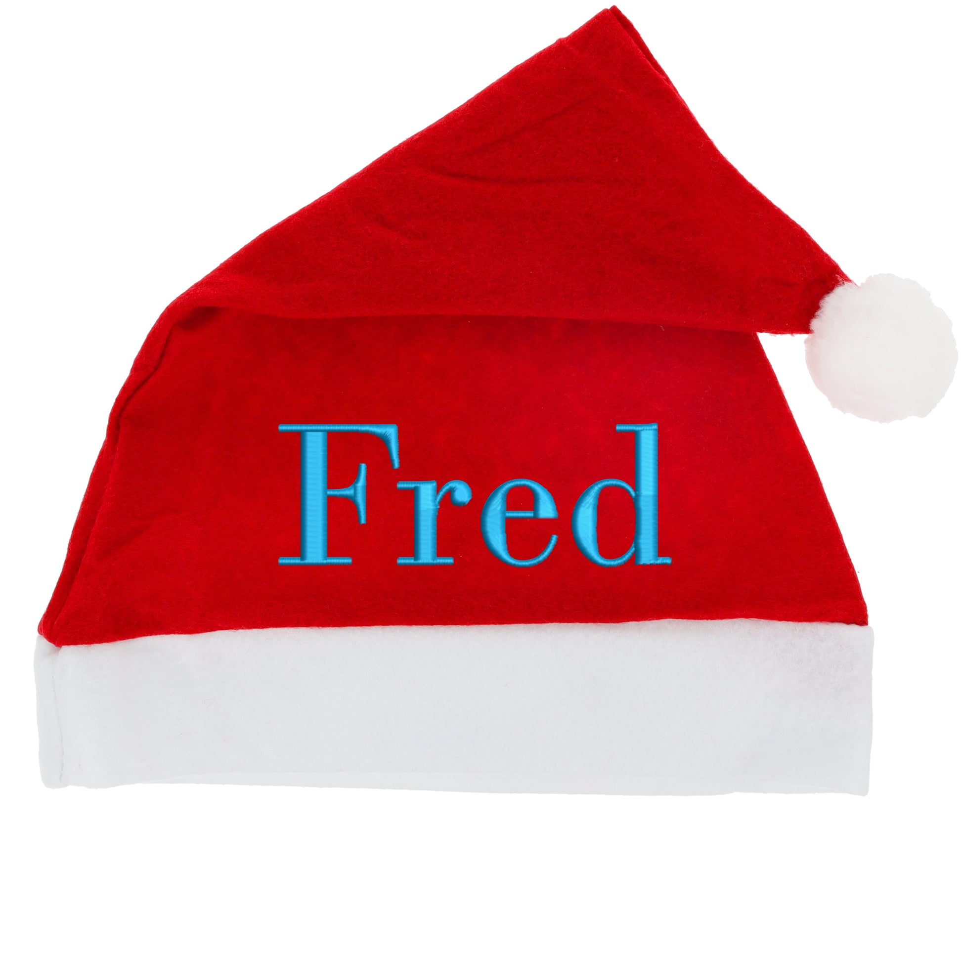 Custom Personalised Embroidered Santa Claus Hat - Any Name & Colour  - Always Looking Good -   
