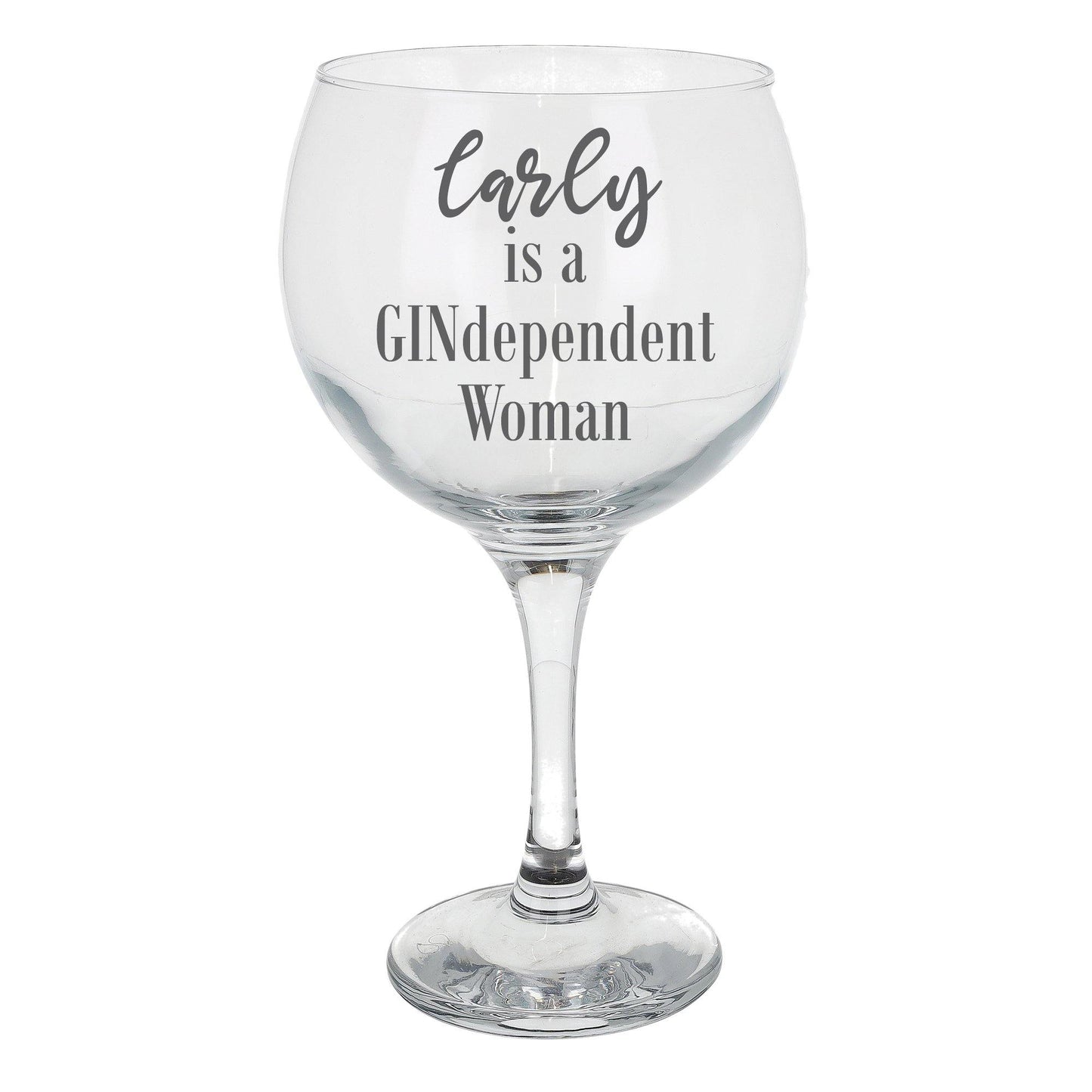 Personalised Engraved GINdependent Women Gin Glass  - Always Looking Good -   