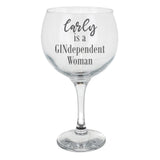 Personalised Engraved GINdependent Women Gin Glass  - Always Looking Good -   