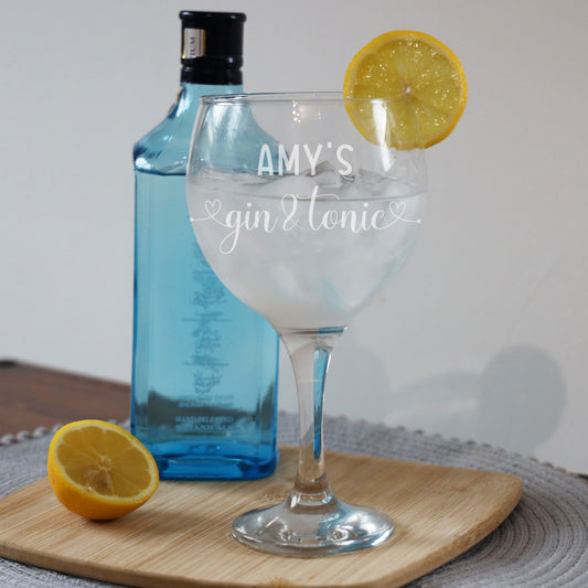 Engraved Personalised Gin Glass | Gin & Tonic Glass with Name  - Always Looking Good -   