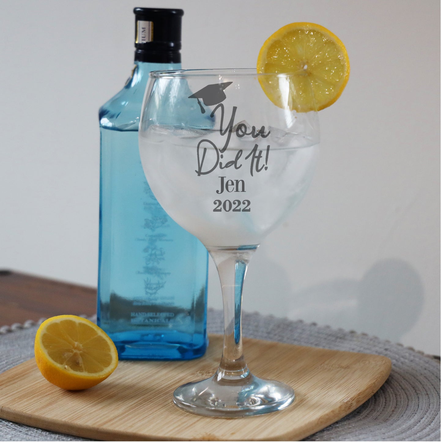 Personalised Engraved Graduation Chunky Gin Glass  - Always Looking Good -   
