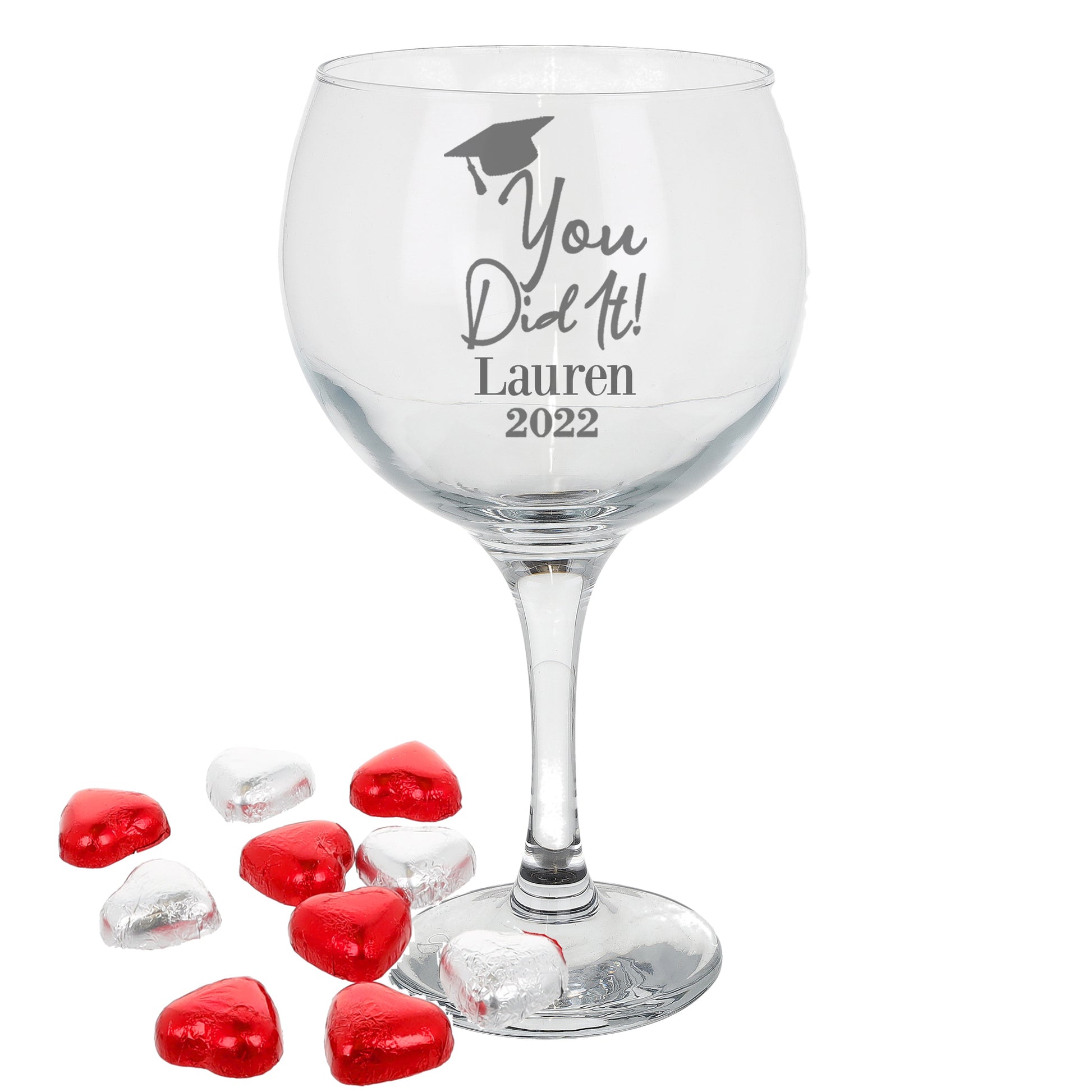 Personalised Engraved Graduation Chunky Gin Glass  - Always Looking Good -   