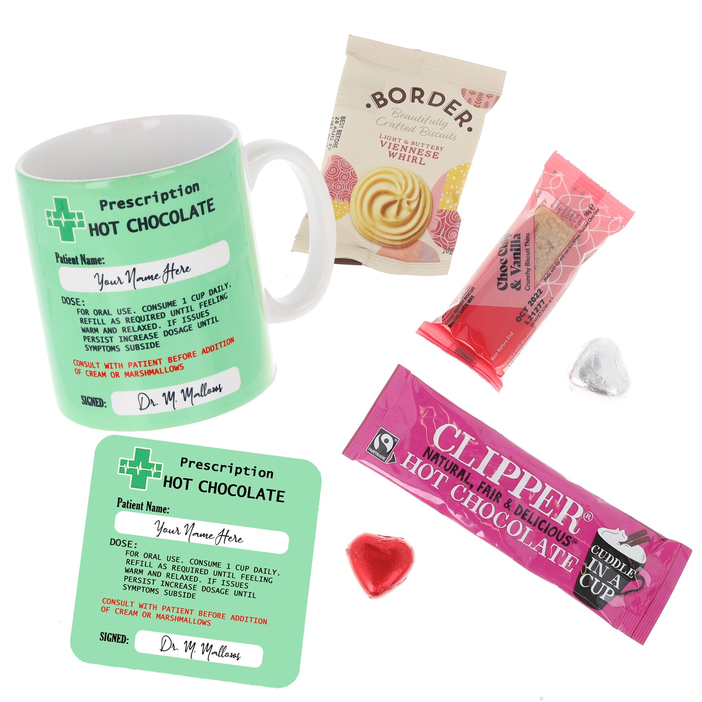 Personalised Prescription Hot Chocolate Mug and Coaster Filled Gift Set  - Always Looking Good -   