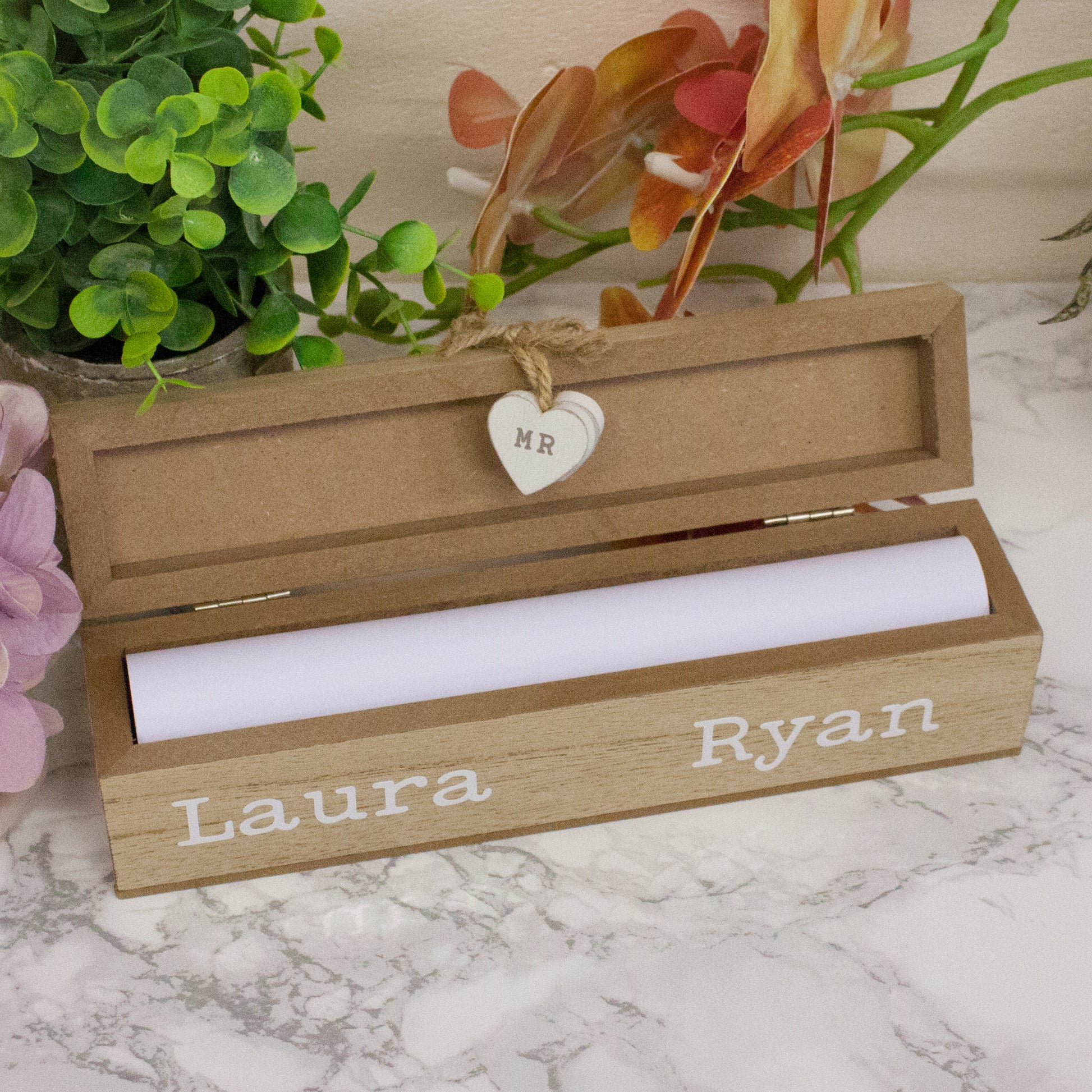 Personalised Wedding Certificate Keepsake Box  - Always Looking Good -   