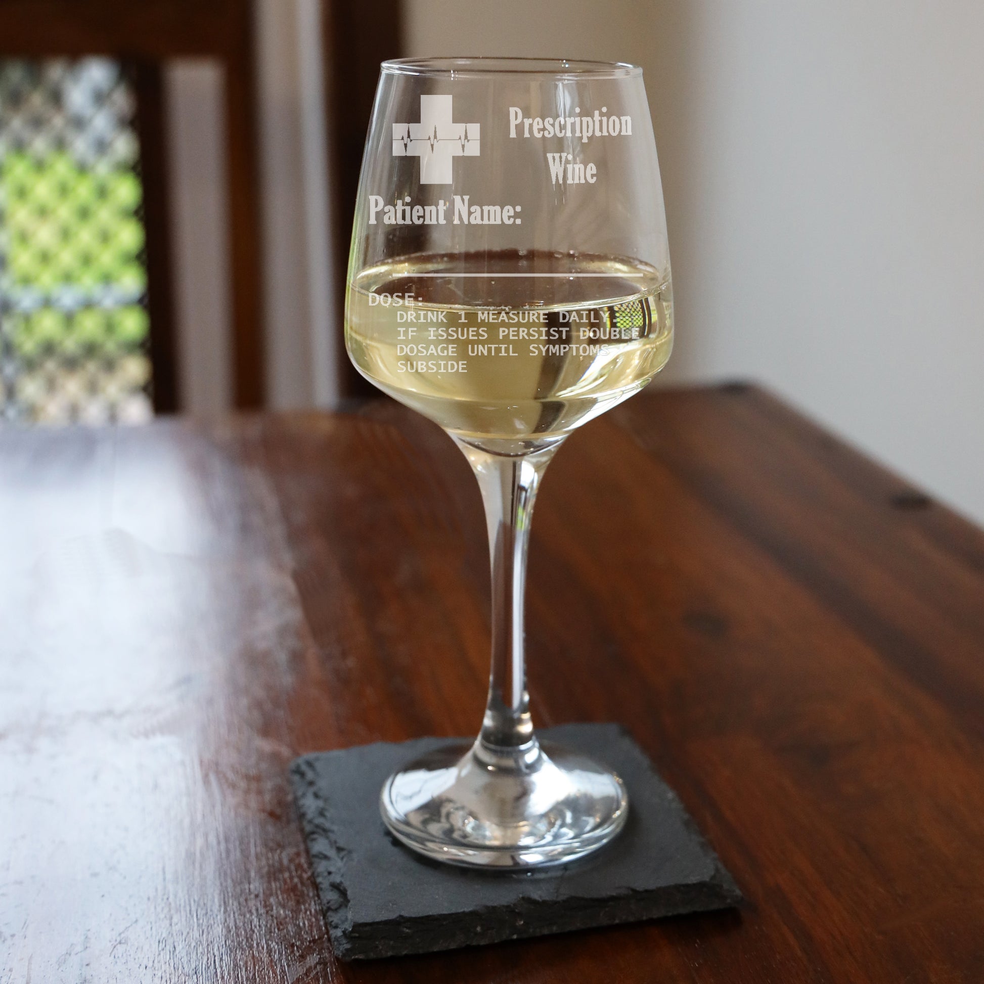 Personalised Engraved Prescription Wine Glass Gift  - Always Looking Good -   