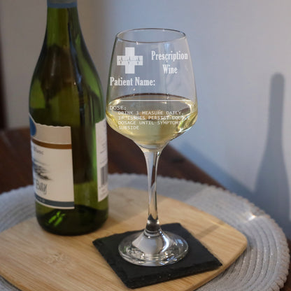 Personalised Engraved ANY GLASS ANY DRINK Prescription Design  - Always Looking Good - Large Wine Glass No Coaster 