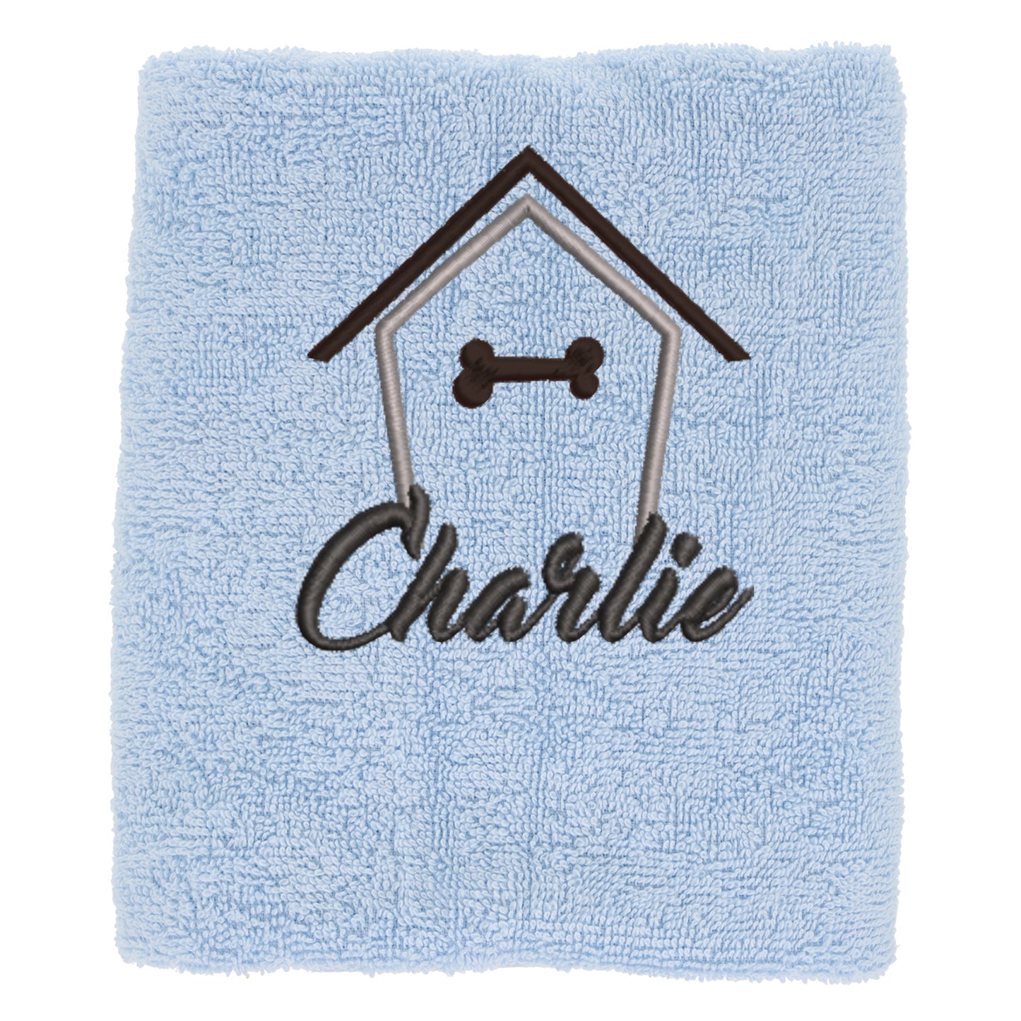 Personalised Dog Towel Pet's Name Embroidered  - Always Looking Good -   