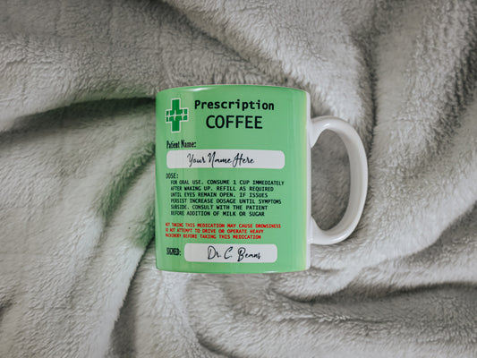 Personalised Prescription Coffee Mug and Coaster Filled Gift Set  - Always Looking Good -   