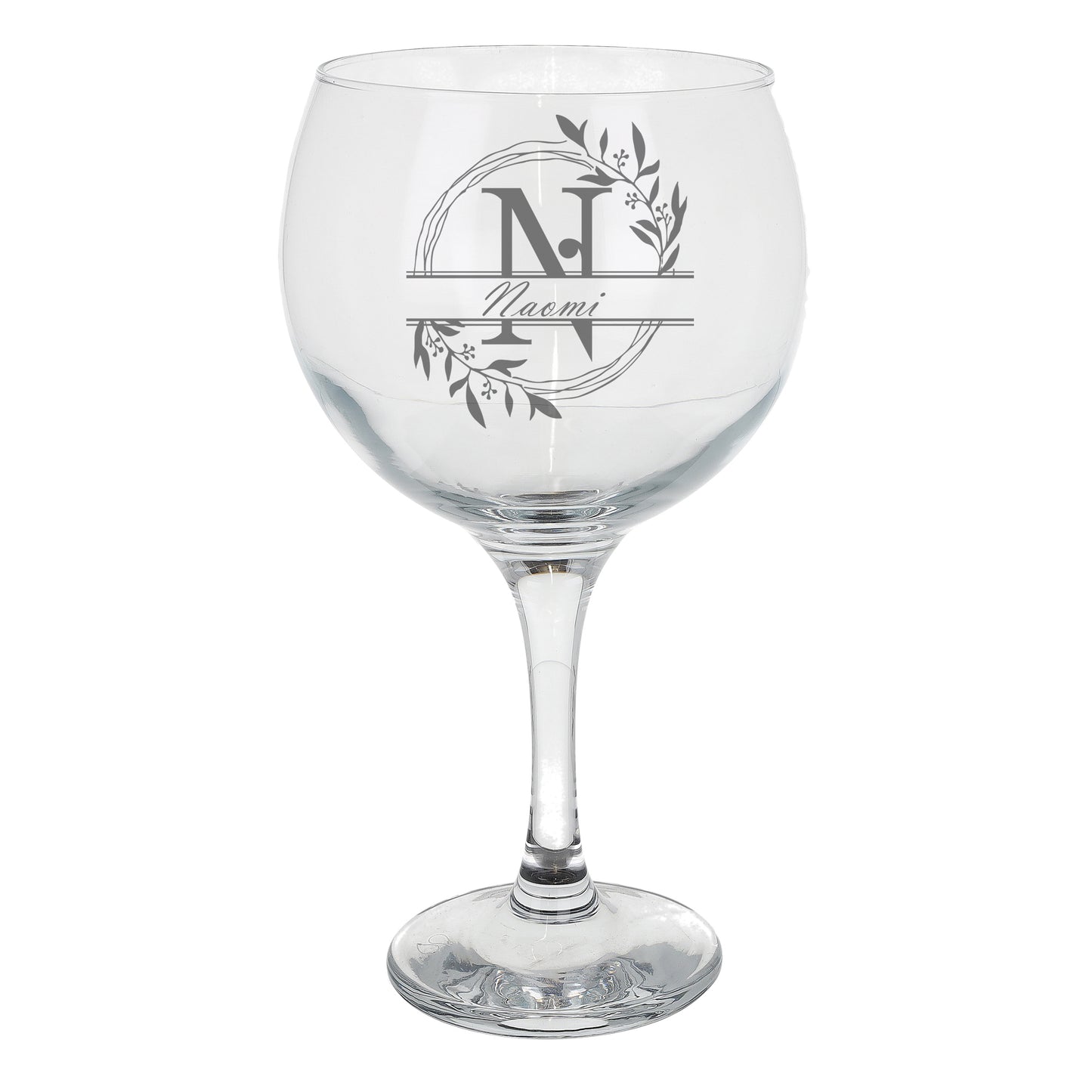 Personalised Engraved Initial Monogram Gin Glass Gift  - Always Looking Good - Engraved Glass  