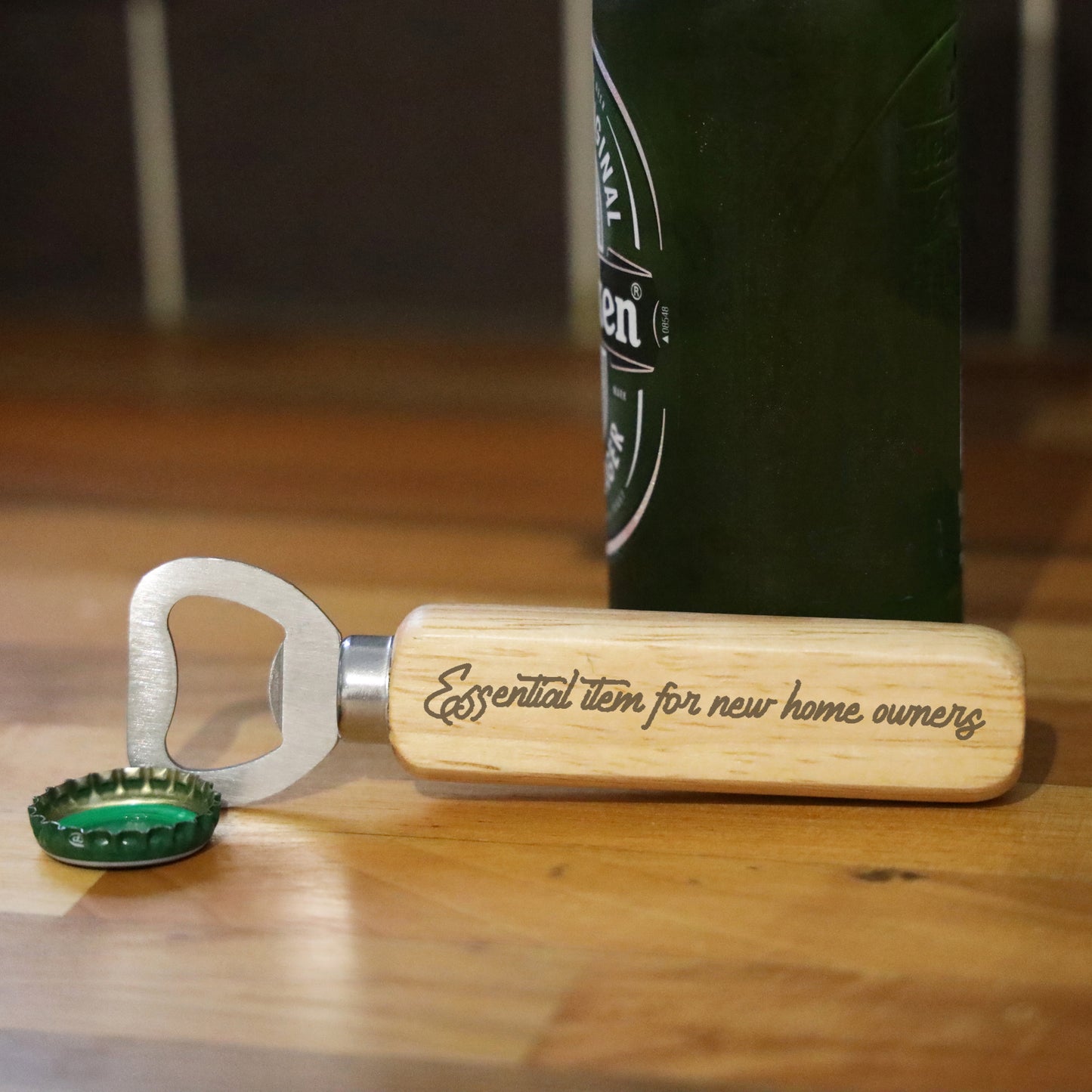 Personalised Engraved Wooden Bottle Opener New Home Gift  - Always Looking Good -   