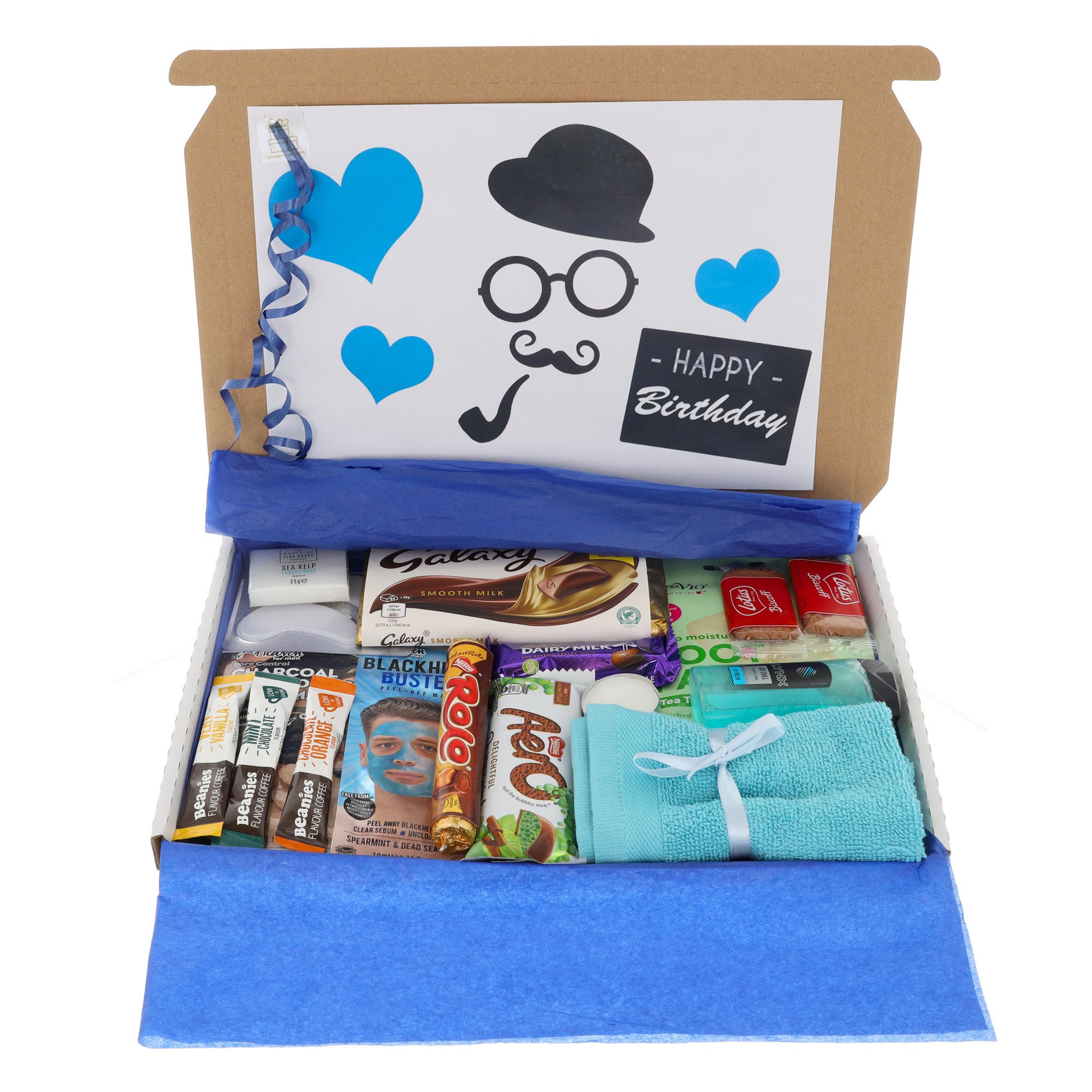 Mens Large Treat Pamper Letterbox Gift Box with Hot Drink  - Always Looking Good -   