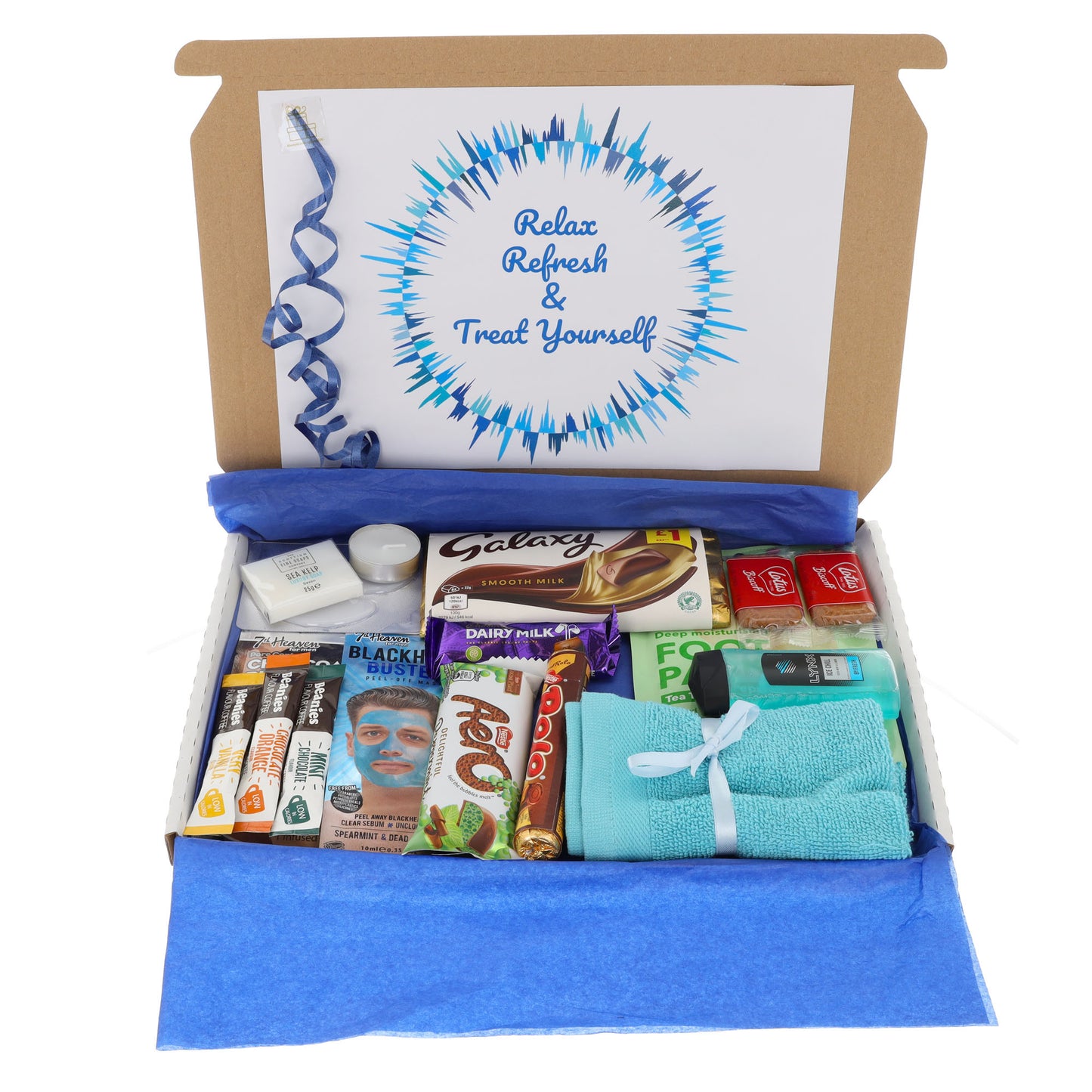 Mens Large Treat Pamper Letterbox Gift Box with Hot Drink  - Always Looking Good -   