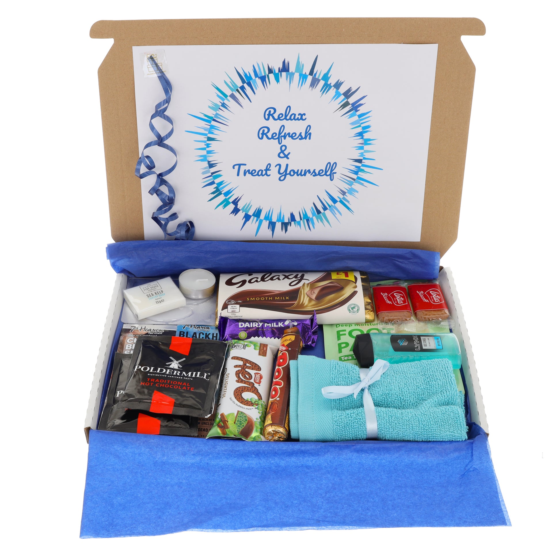 Mens Large Treat Pamper Letterbox Gift Box with Hot Drink  - Always Looking Good -   
