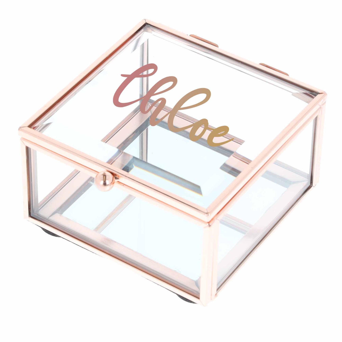 Personalised Rose Gold Glass Jewellery Box  - Always Looking Good -   