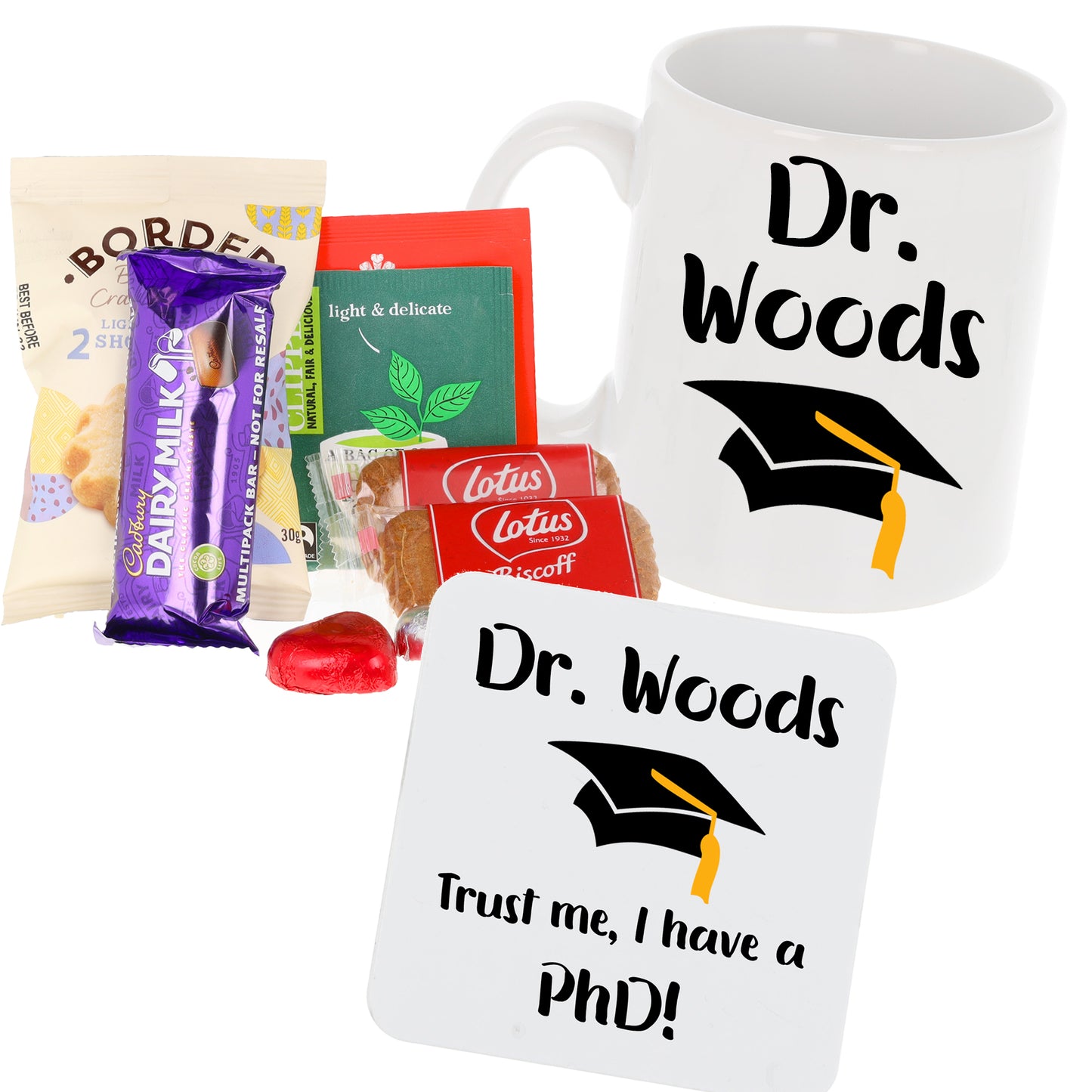 Personalised 'Trust me, I have a PhD' Mug and Coaster Graduation Present  - Always Looking Good -   