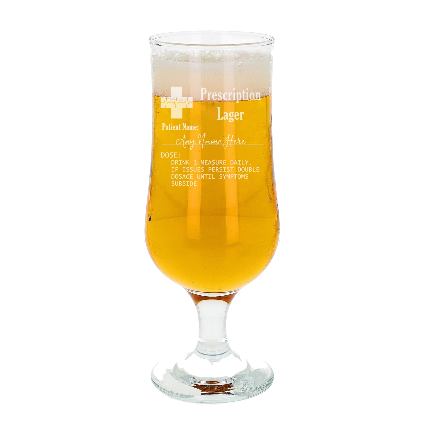 Personalised Engraved ANY GLASS ANY DRINK Prescription Design  - Always Looking Good - Hurricane Pint Glass No Coaster 