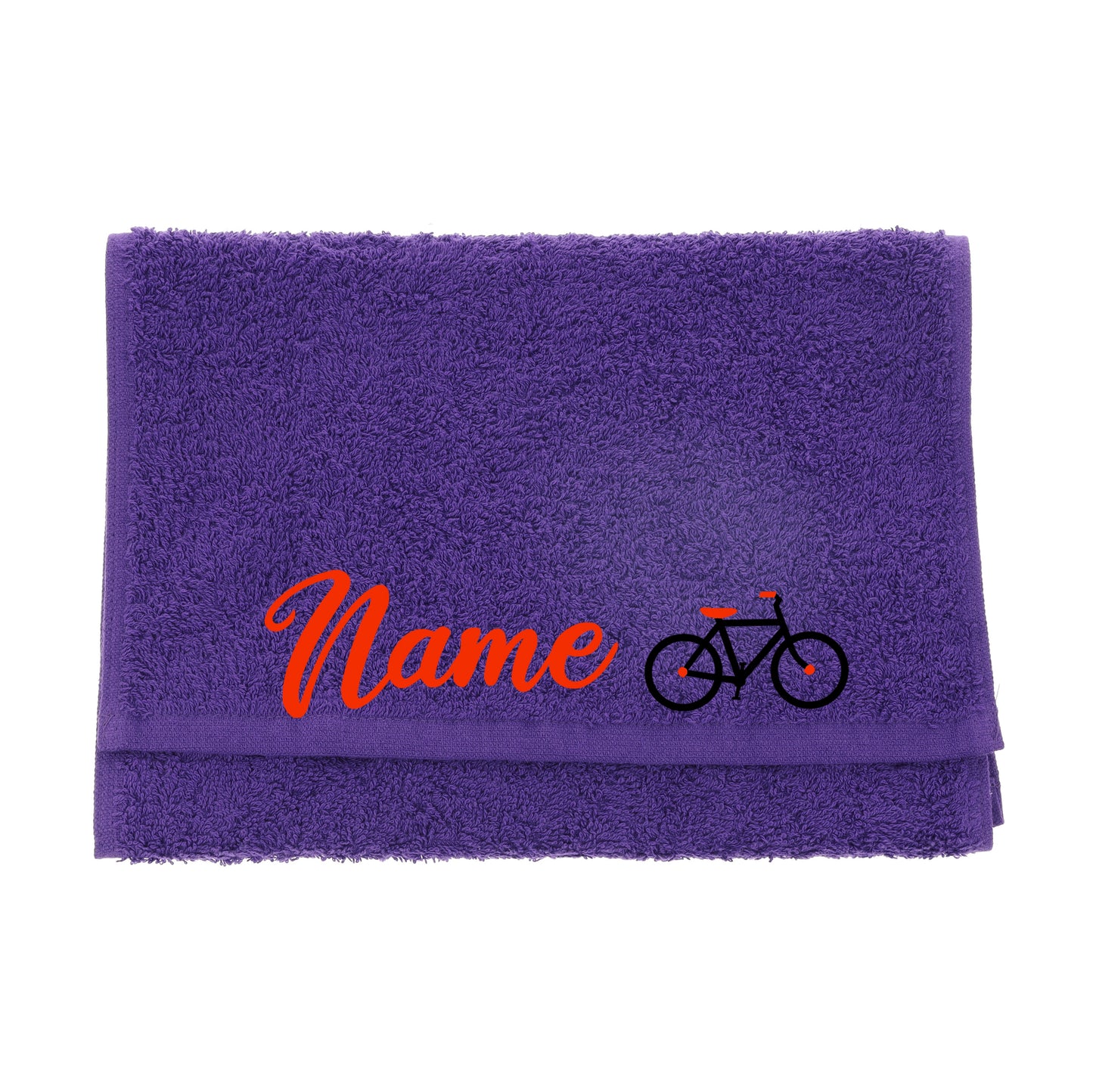 Personalised Embroidered Gym Sweat Sports Towel  - Always Looking Good - Purple  