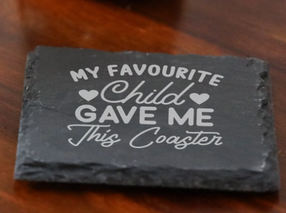 Whisky glasses gift - Engraved "My Favourite Child Gave Me This Glass" Design Whisky Glass and/or Coaster Gift  - Always Looking Good -   