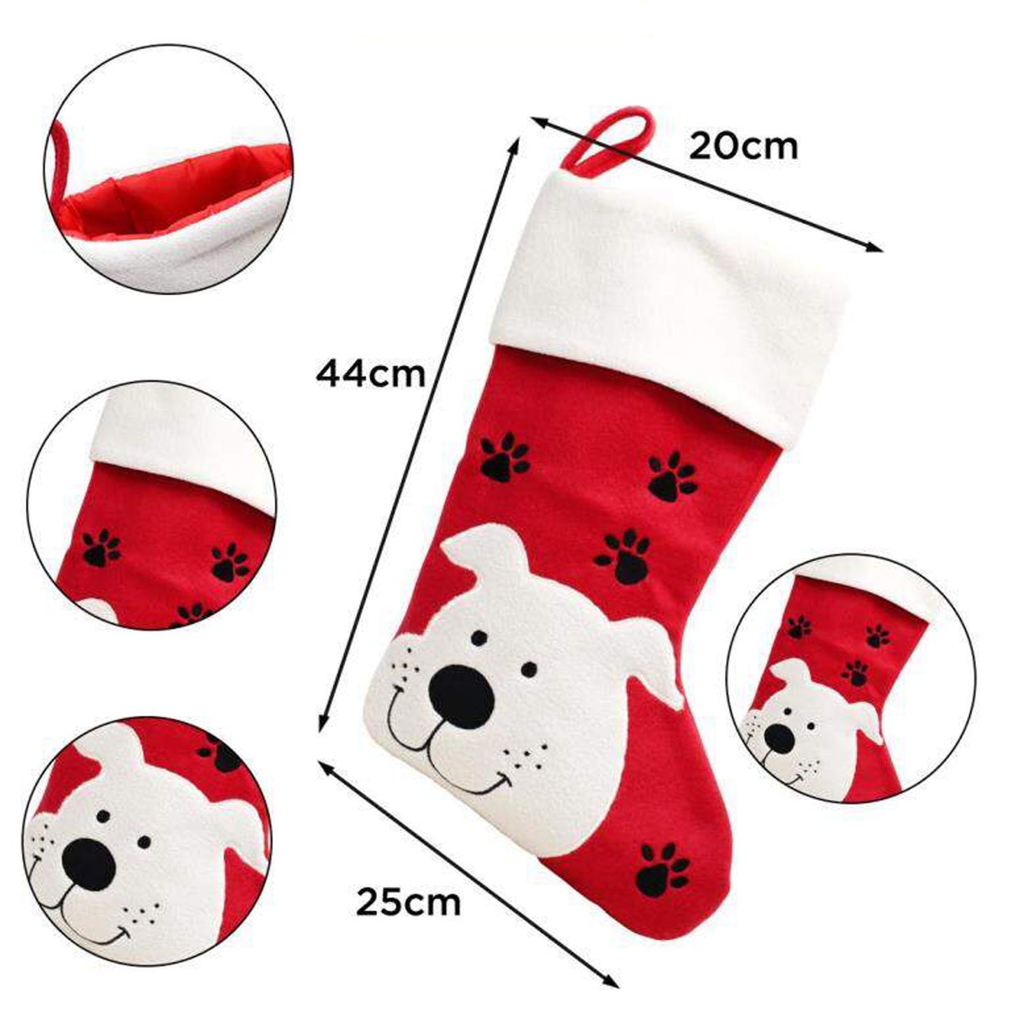 Personalised Embroidered Dog / Cat Christmas Stocking  - Always Looking Good -   