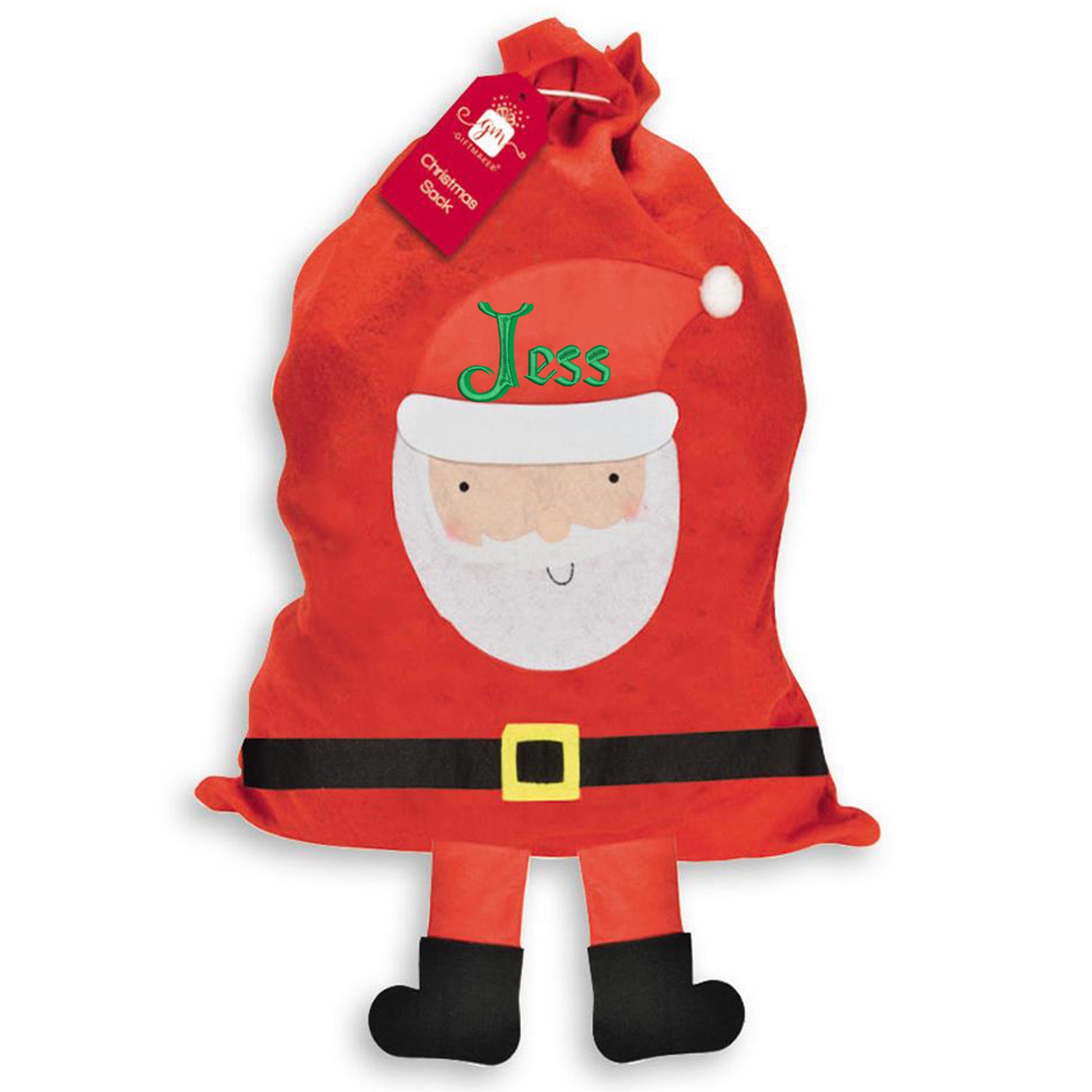 Personalised Embroidered Santa Christmas Stocking and Present Sack Set  - Always Looking Good -   