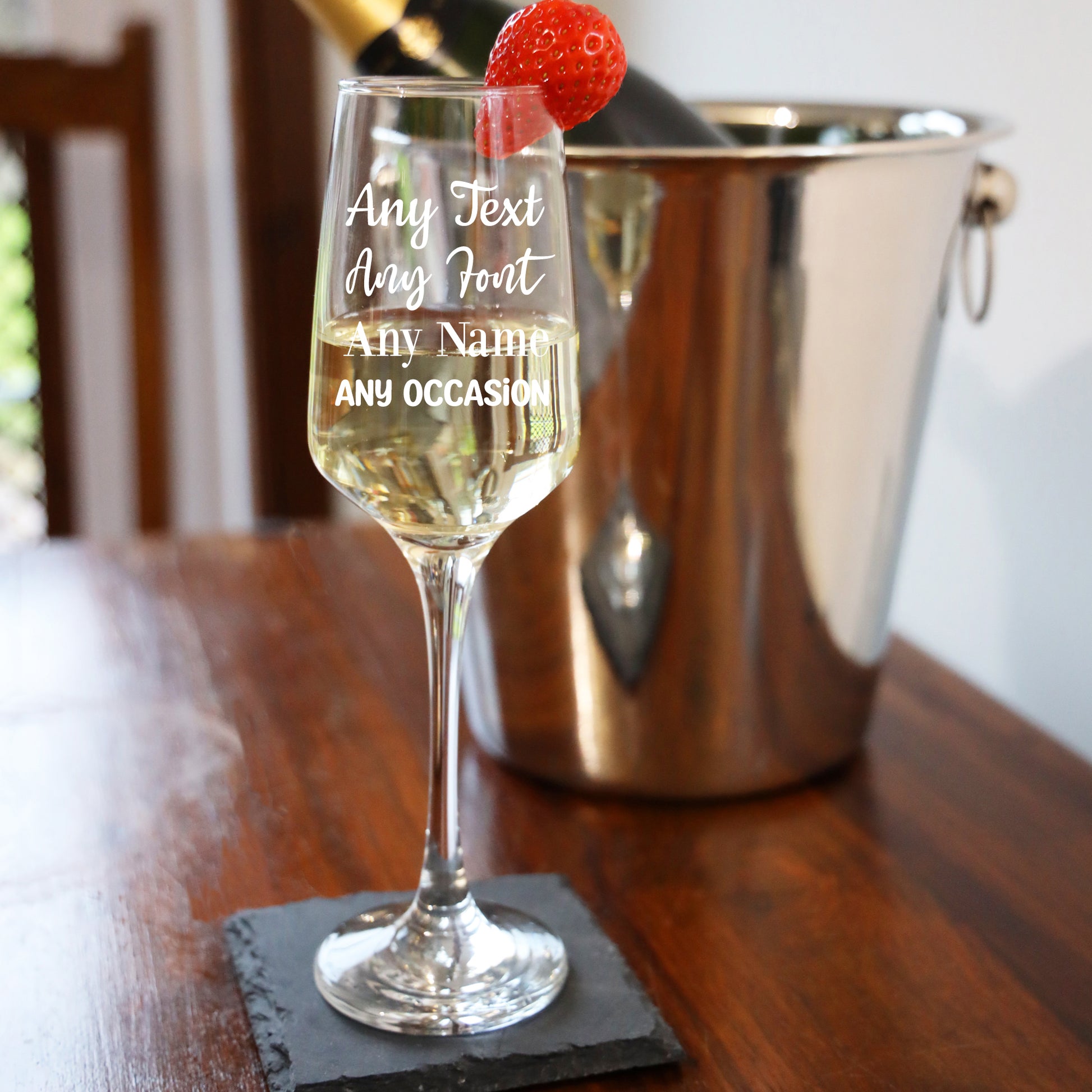 Create Your Own Tallo Personalised Engraved Champagne Flute  - Always Looking Good -   