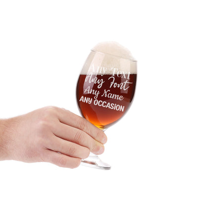 Create Your Own Personalised Engraved Craft Beer Glass Gift  - Always Looking Good -   Personalised Beer Glass