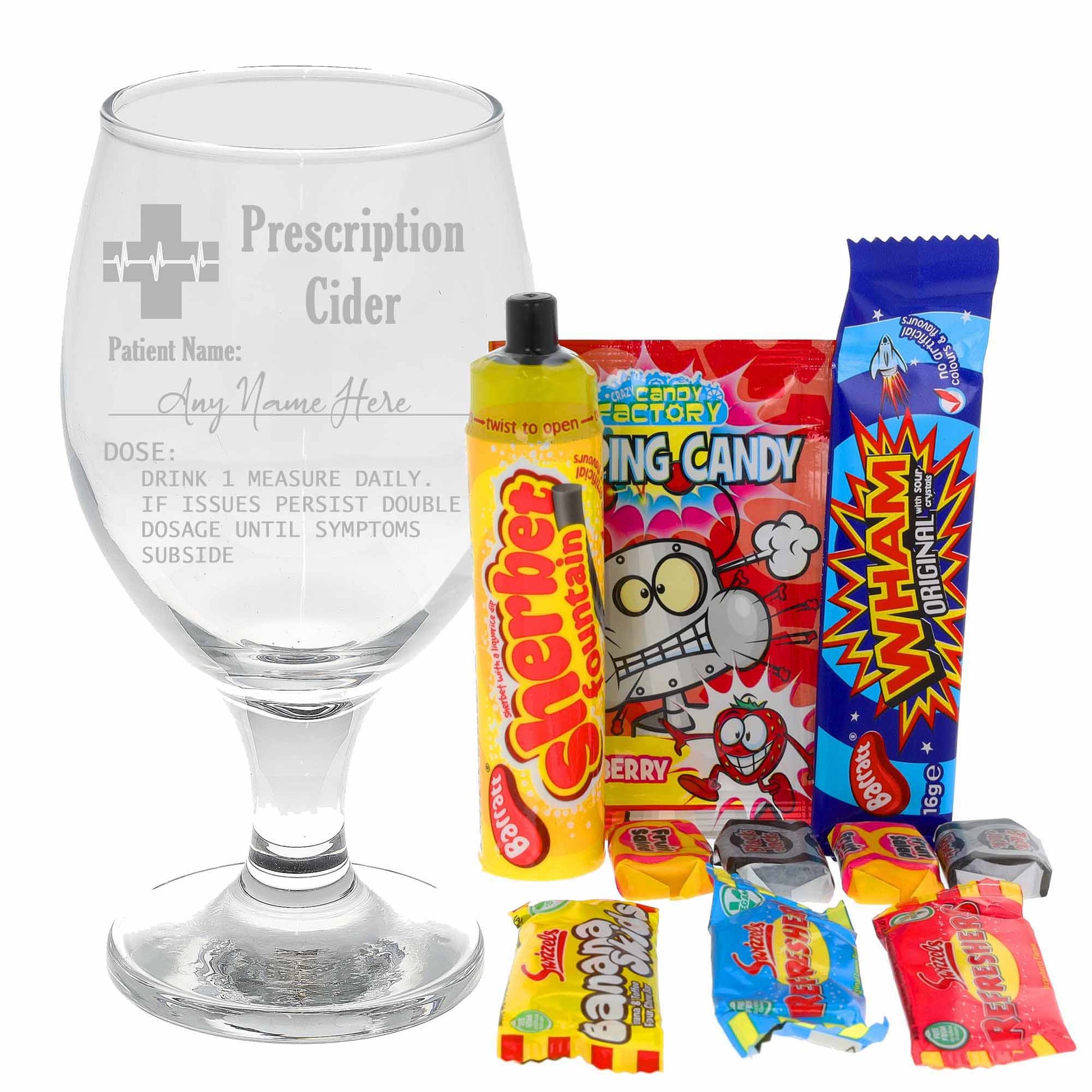 Personalised Engraved Prescription Cider Glass with any Name  - Always Looking Good -   