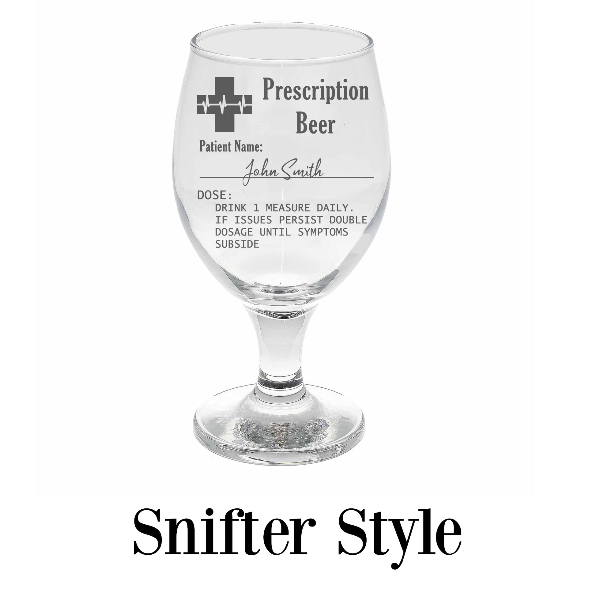 Personalised Engraved Prescription Cider Glass with any Name  - Always Looking Good -   