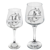 Personalised Engraved Initial Monogram Wine Glass Gift  - Always Looking Good -   Floral wine glasses