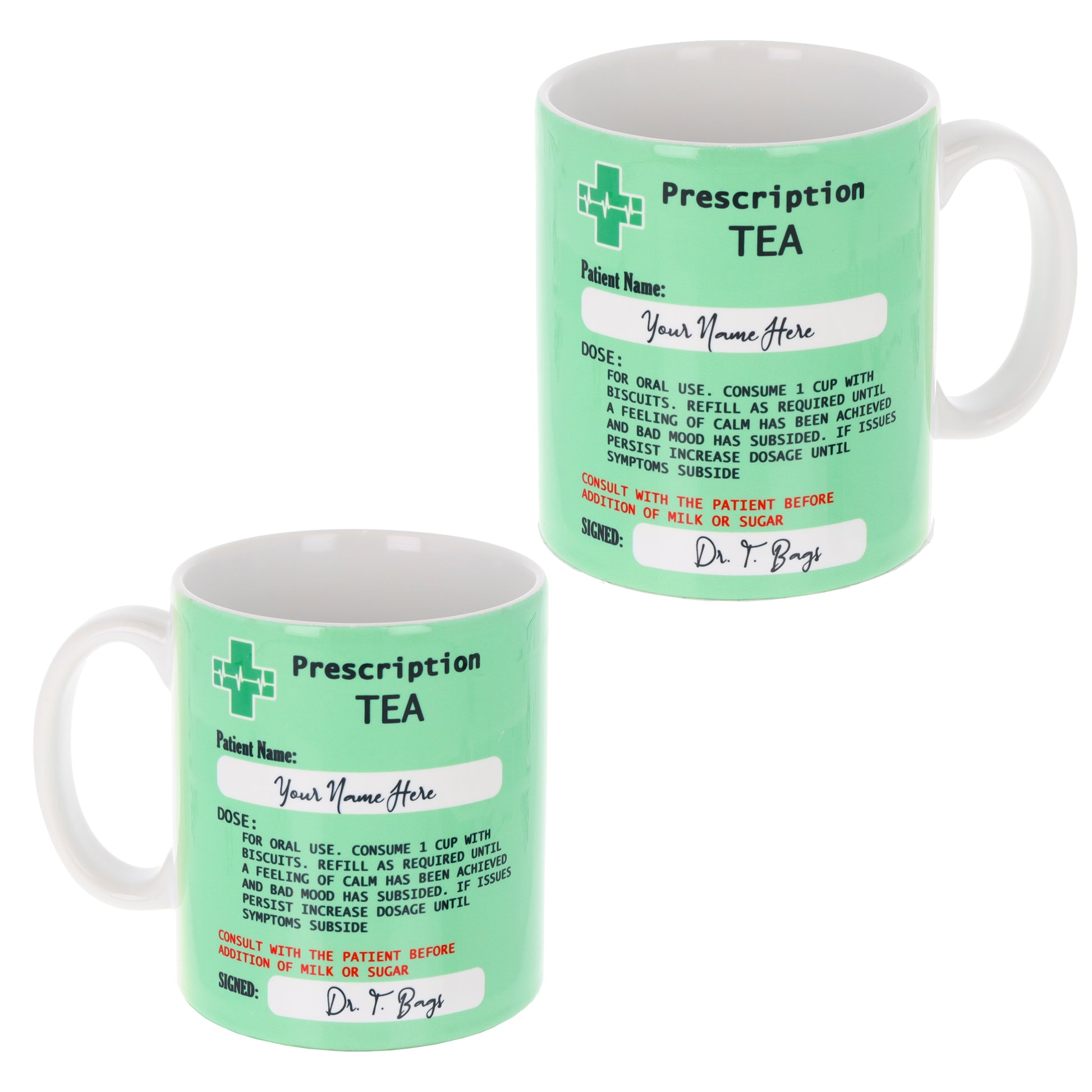 Personalised Prescription Tea Mug and Coaster Filled Gift Set  - Always Looking Good -   