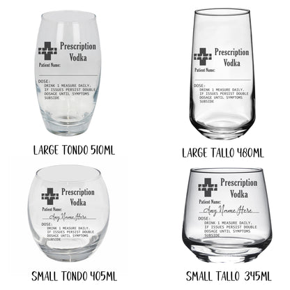 Personalised Engraved ANY GLASS ANY DRINK Prescription Design  - Always Looking Good -   