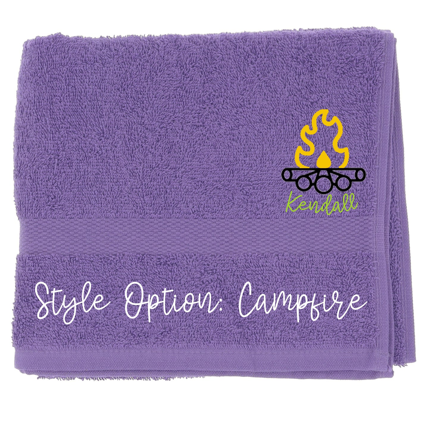 Personalised Embroidered Design Camping Towel  - Always Looking Good -   