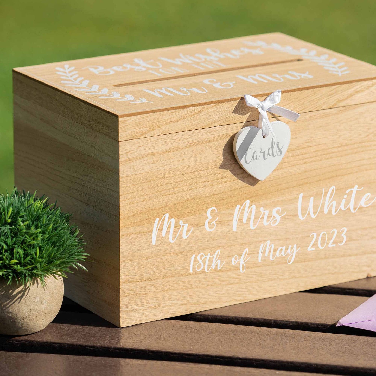 Personalised Wedding Card Wooden Memory Box  - Always Looking Good -   