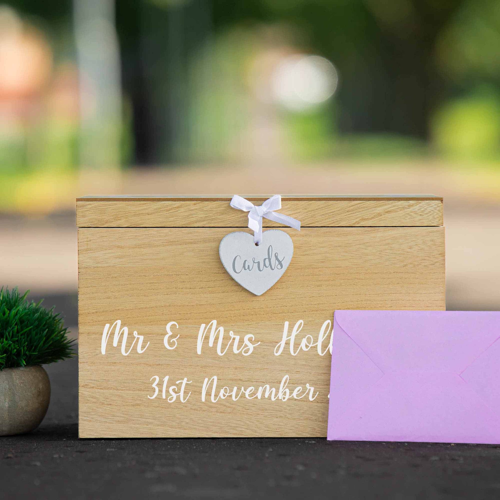 Personalised Wedding Card Wooden Memory Box  - Always Looking Good -   