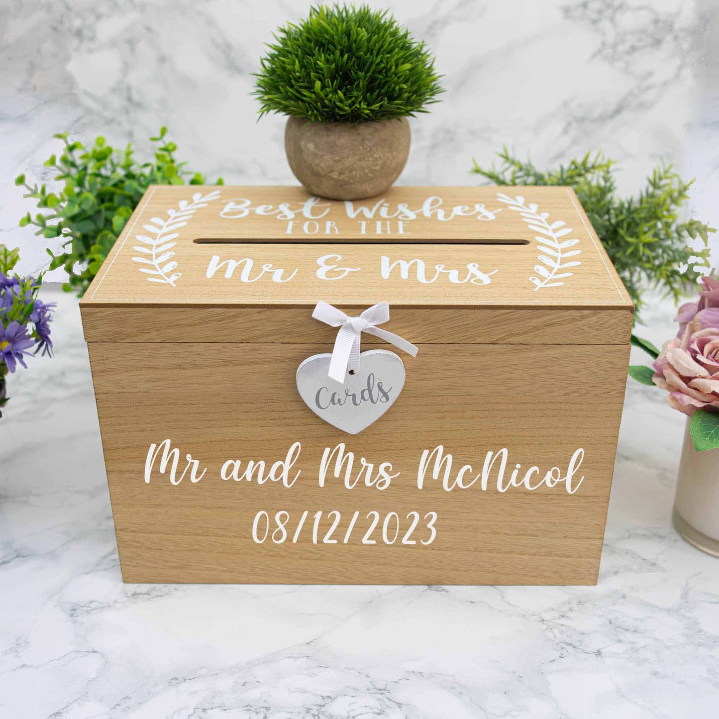 Personalised Wedding Card Wooden Memory Box  - Always Looking Good -   